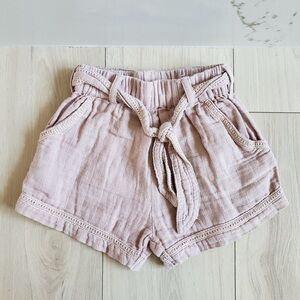 Jamie Kay High Waist Mauve Shorts Girls 5Y
